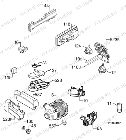 Взрыв-схема посудомоечной машины Privileg 931302_11161 - Схема узла Electrical equipment 268